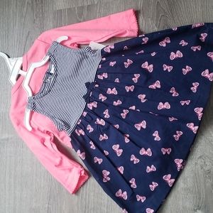 Carter's butterfly dress with cardigan 9 months baby